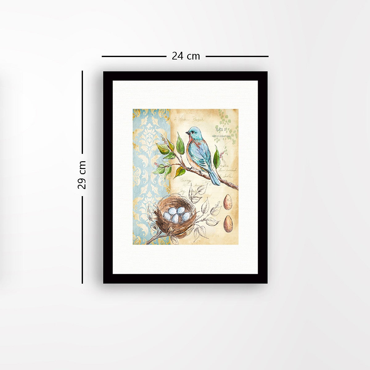 Quadro Decorativo MDF Emoldurado - Arte Multicolor 24x29cm com Moldura de Madeira 2cm