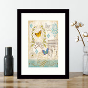 Quadro Decorativo MDF Emoldurado - Arte Multicolor 24x29cm com Moldura de Madeira 2cm