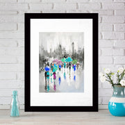 Quadro Decorativo MDF Emoldurado - Arte Multicolor 24x29cm com Moldura de Madeira 2cm