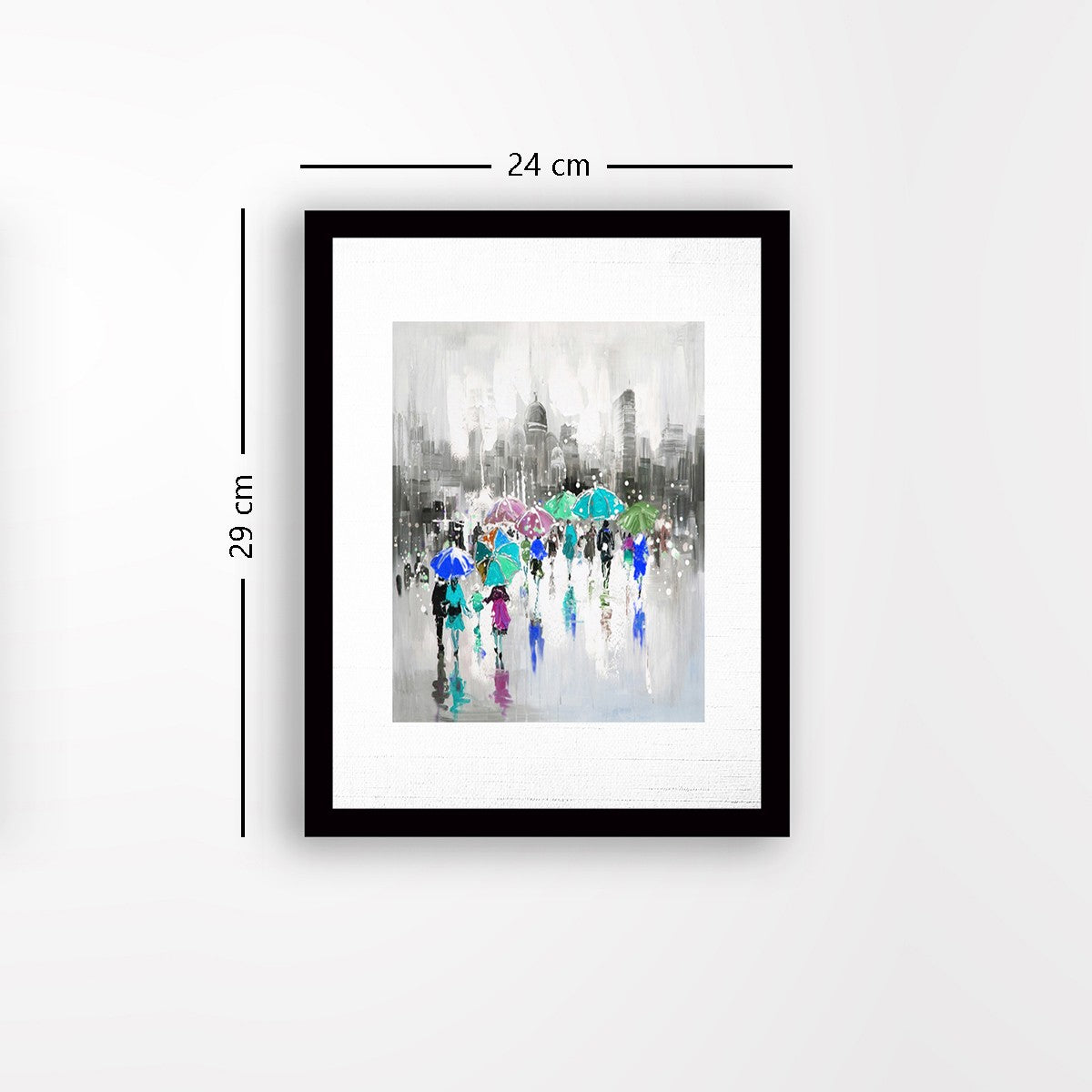 Quadro Decorativo MDF Emoldurado - Arte Multicolor 24x29cm com Moldura de Madeira 2cm