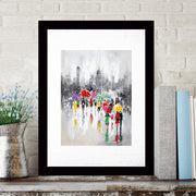 Quadro Decorativo MDF Emoldurado - Arte Multicolor 24x29cm com Moldura de Madeira 2cm