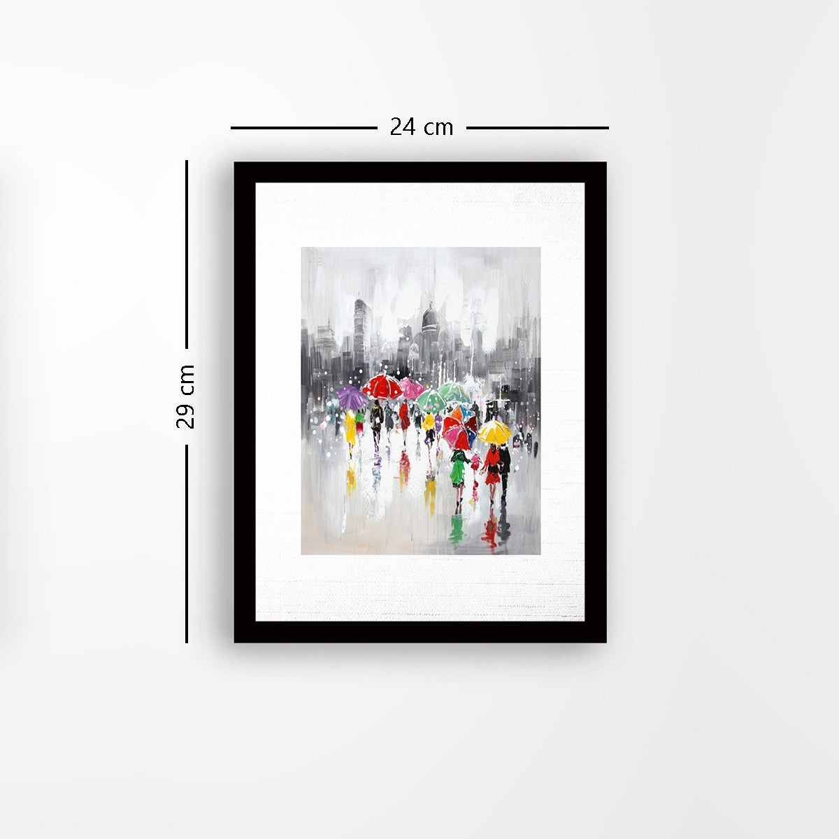 Quadro Decorativo MDF Emoldurado - Arte Multicolor 24x29cm com Moldura de Madeira 2cm