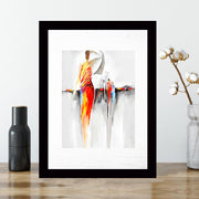 Quadro Decorativo MDF Emoldurado - Arte Multicolor 24x29cm com Moldura de Madeira 2cm