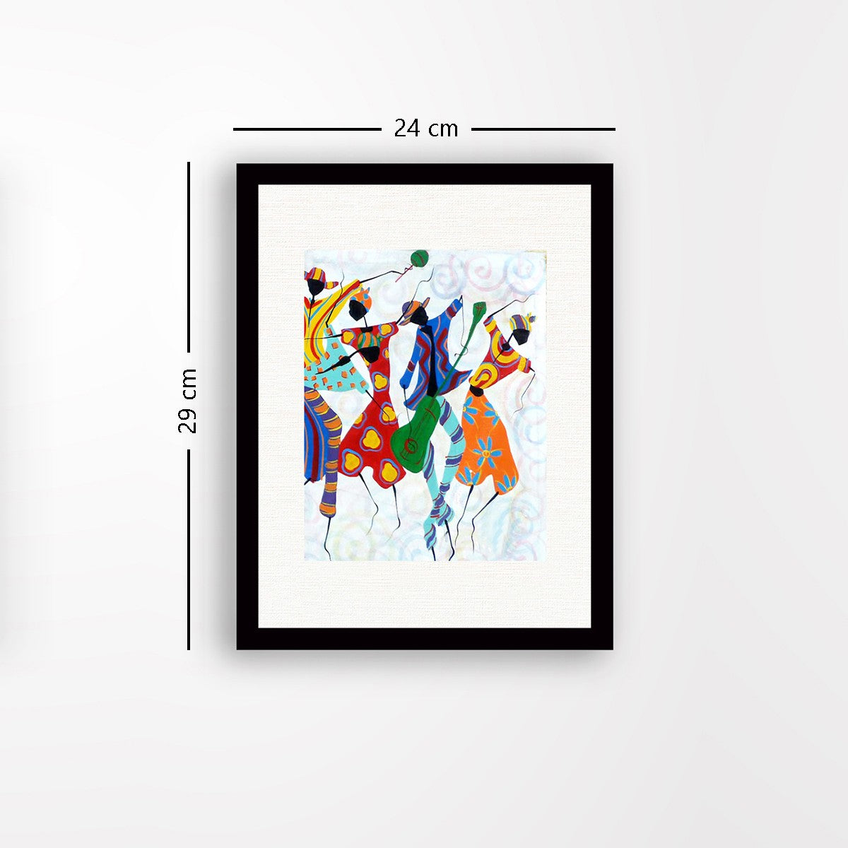 Quadro Decorativo MDF Emoldurado - Arte Multicolor 24x29cm com Moldura de Madeira 2cm