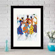 Quadro Decorativo MDF Emoldurado - Arte Multicolor 24x29cm com Moldura de Madeira 2cm