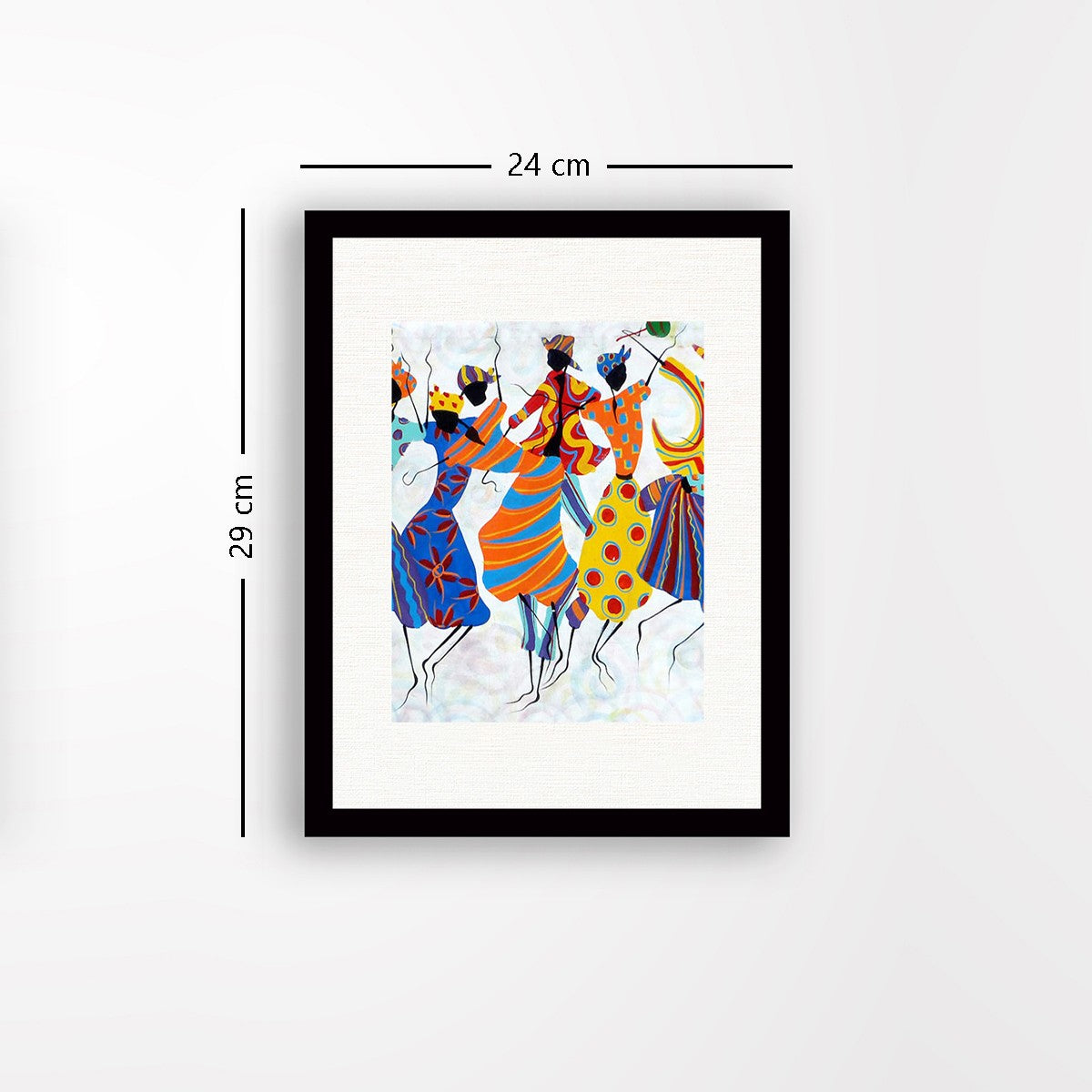 Quadro Decorativo MDF Emoldurado - Arte Multicolor 24x29cm com Moldura de Madeira 2cm