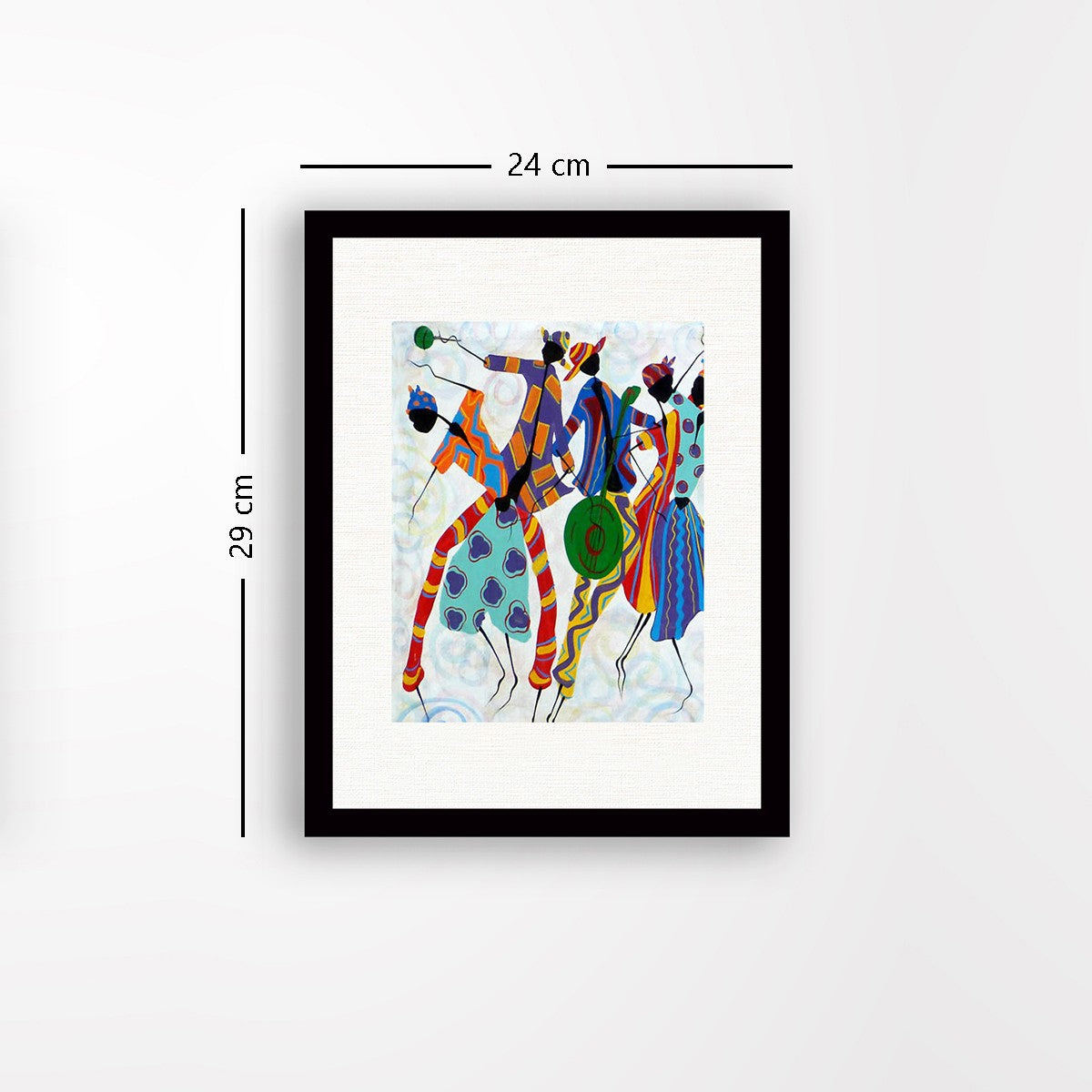 Quadro Decorativo MDF Emoldurado - Arte Multicolor 24x29cm com Moldura de Madeira 2cm