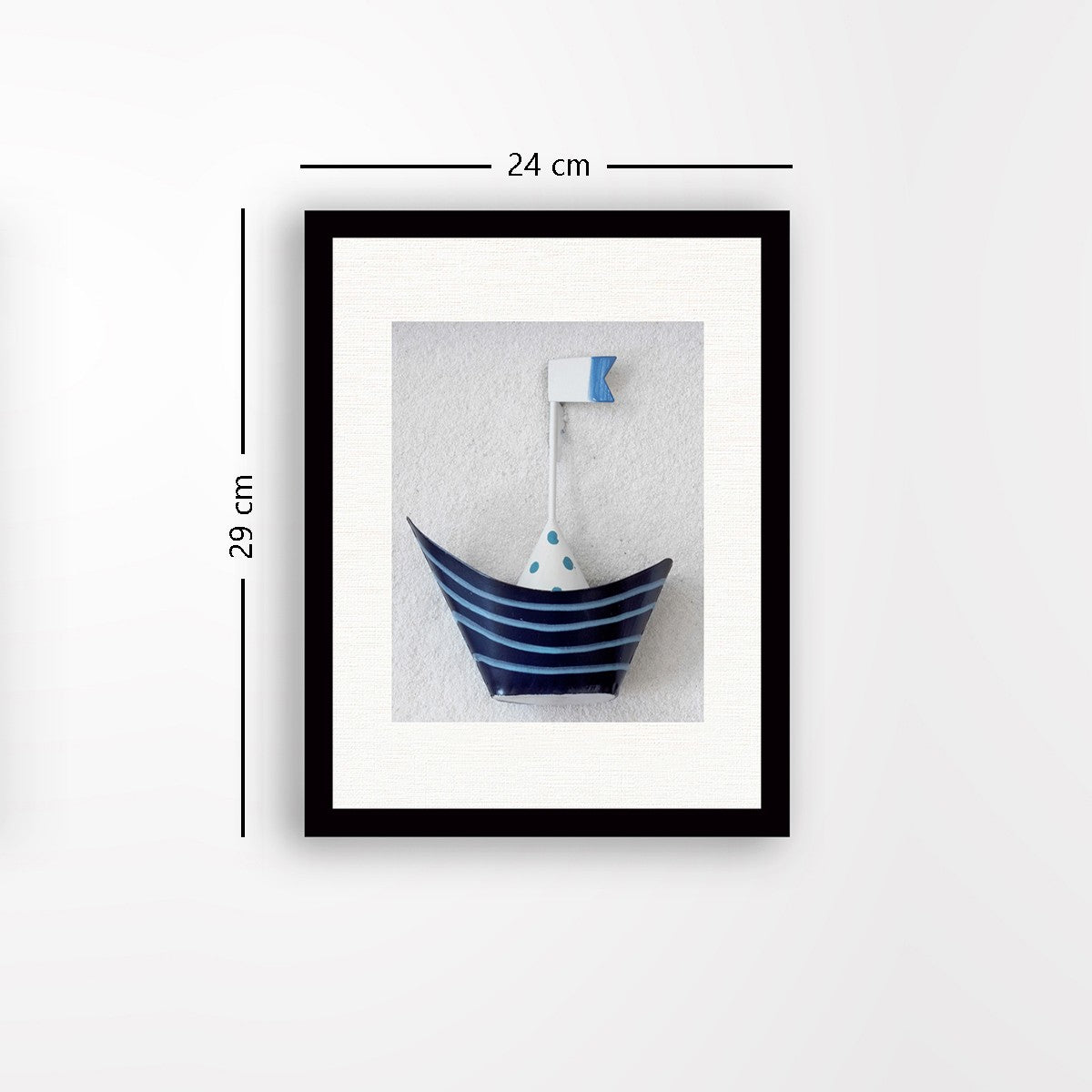 Quadro Decorativo MDF Emoldurado - Arte Multicolor 24x29cm com Moldura de Madeira 2cm