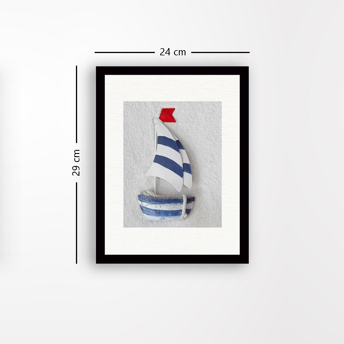 Quadro Decorativo MDF Emoldurado - Arte Multicolor 24x29cm com Moldura de Madeira 2cm