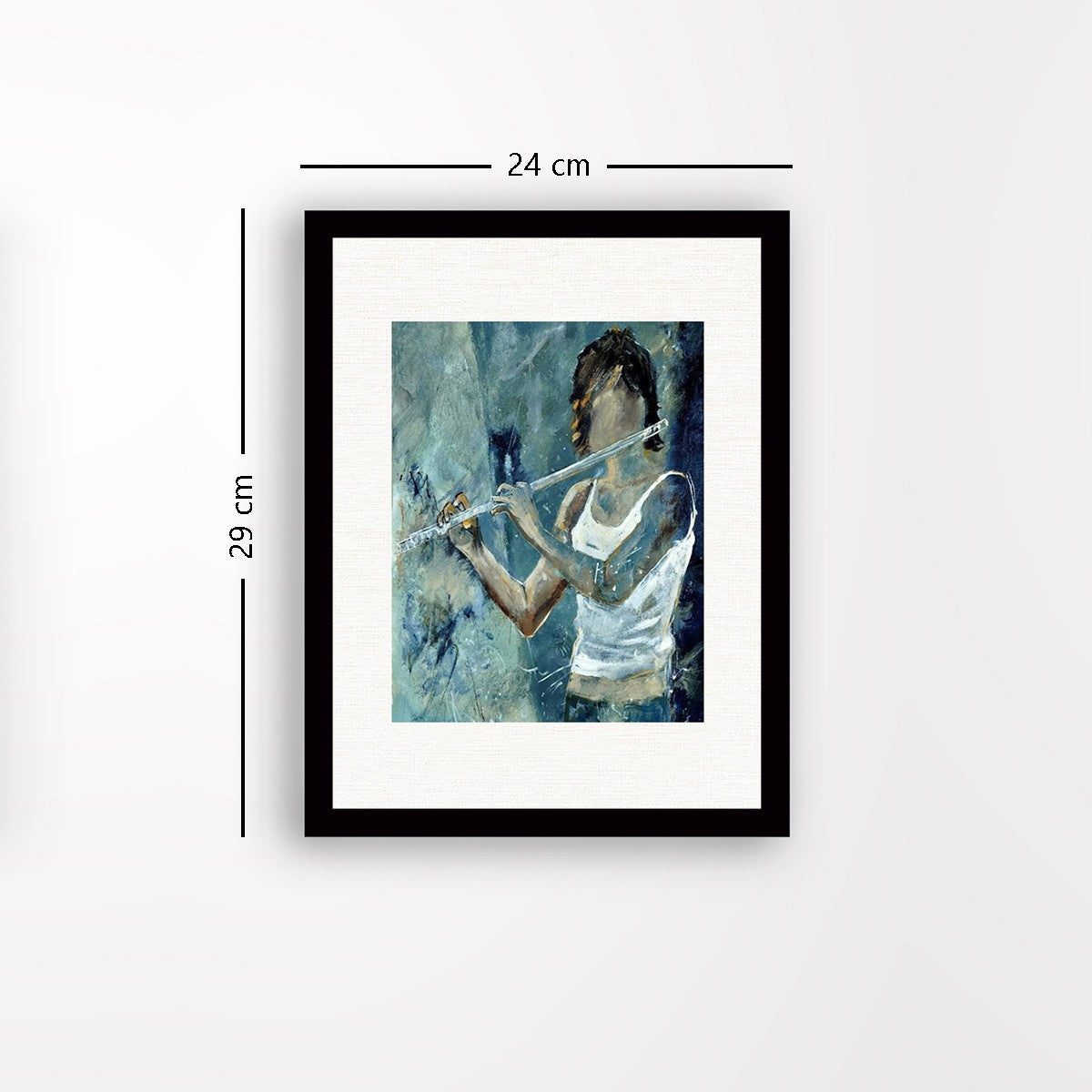 Quadro Decorativo MDF Emoldurado - Arte Multicolor 24x29cm com Moldura de Madeira 2cm