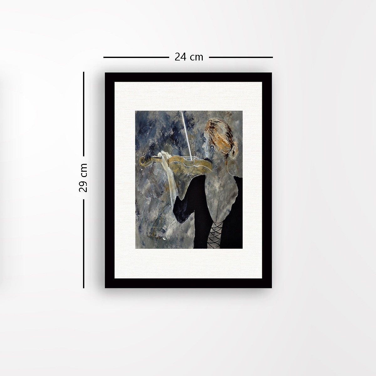 Quadro Decorativo MDF Emoldurado - Arte Multicolor 24x29cm com Moldura de Madeira 2cm