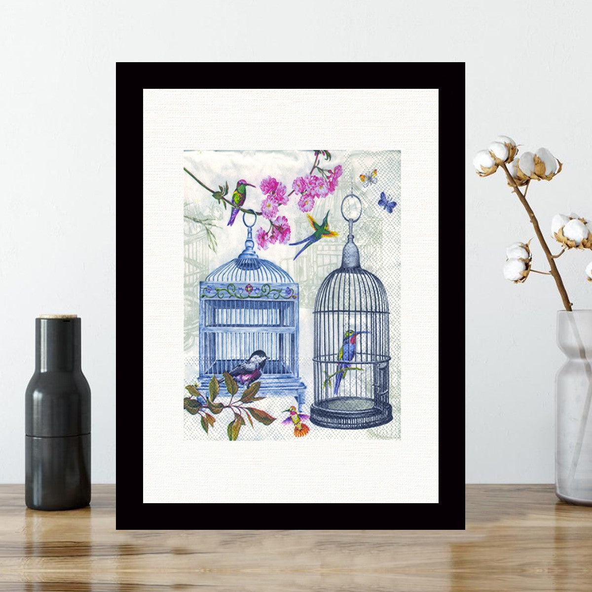 Quadro Decorativo MDF Emoldurado - Arte Multicolor 24x29cm com Moldura de Madeira 2cm