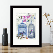 Quadro Decorativo MDF Emoldurado - Arte Multicolor 24x29cm com Moldura de Madeira 2cm