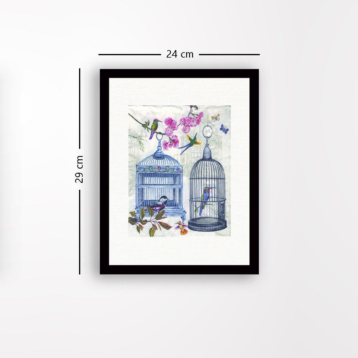 Quadro Decorativo MDF Emoldurado - Arte Multicolor 24x29cm com Moldura de Madeira 2cm