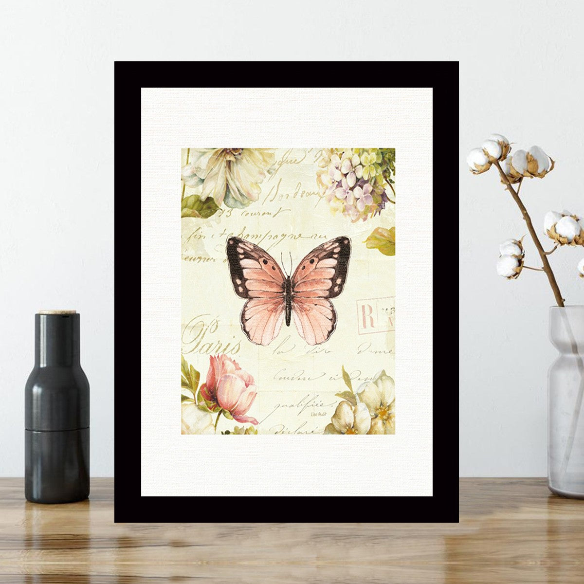 Quadro Decorativo MDF Emoldurado - Arte Multicolor 24x29cm com Moldura de Madeira 2cm