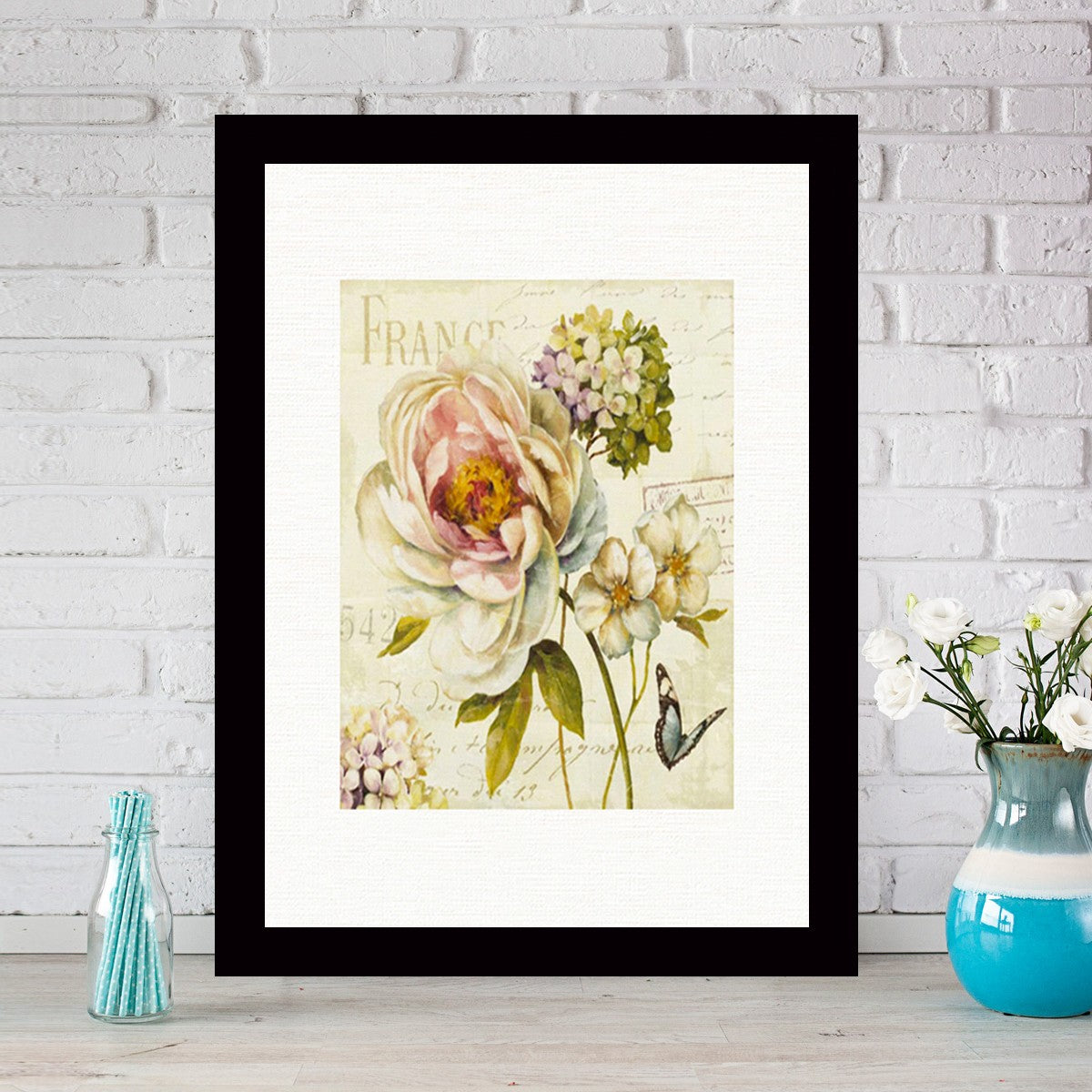 Quadro Decorativo MDF Emoldurado - Arte Multicolor 24x29cm com Moldura de Madeira 2cm