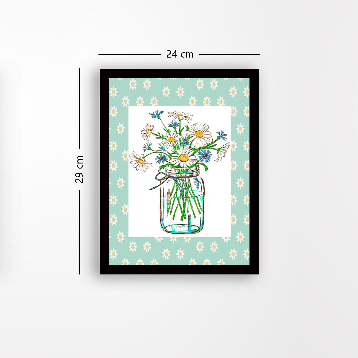 Quadro Decorativo MDF Emoldurado - Arte Multicolor 24x29cm com Moldura de Madeira 2cm