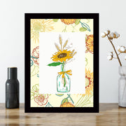 Quadro Decorativo MDF Emoldurado - Arte Multicolor 24x29cm com Moldura de Madeira 2cm