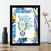 Quadro Decorativo MDF Emoldurado - Arte Multicolor 24x29cm com Moldura de Madeira 2cm