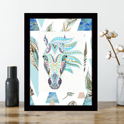 Quadro Decorativo MDF Emoldurado - Arte Multicolor 24x29cm com Moldura de Madeira 2cm