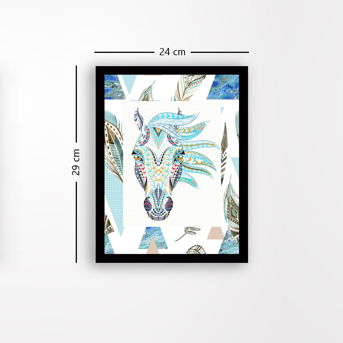 Quadro Decorativo MDF Emoldurado - Arte Multicolor 24x29cm com Moldura de Madeira 2cm