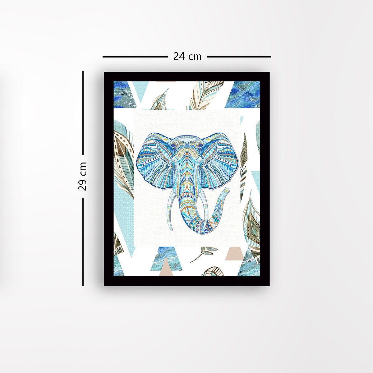 Quadro Decorativo MDF Emoldurado - Arte Multicolor 24x29cm com Moldura de Madeira 2cm