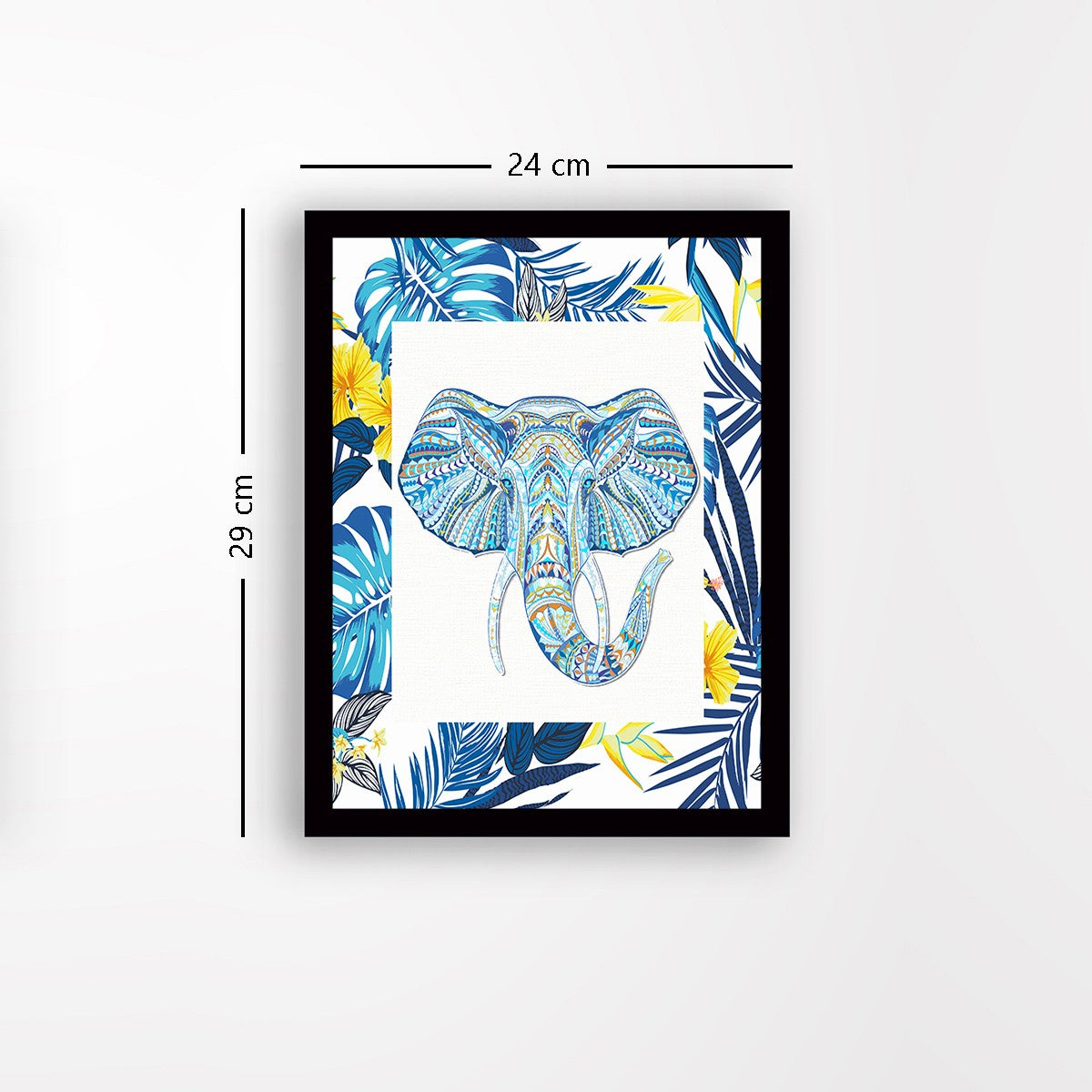 Quadro Decorativo MDF Emoldurado - Arte Multicolor 24x29cm com Moldura de Madeira 2cm