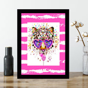 Quadro Decorativo MDF Emoldurado - Arte Multicolor 24x29cm com Moldura de Madeira 2cm