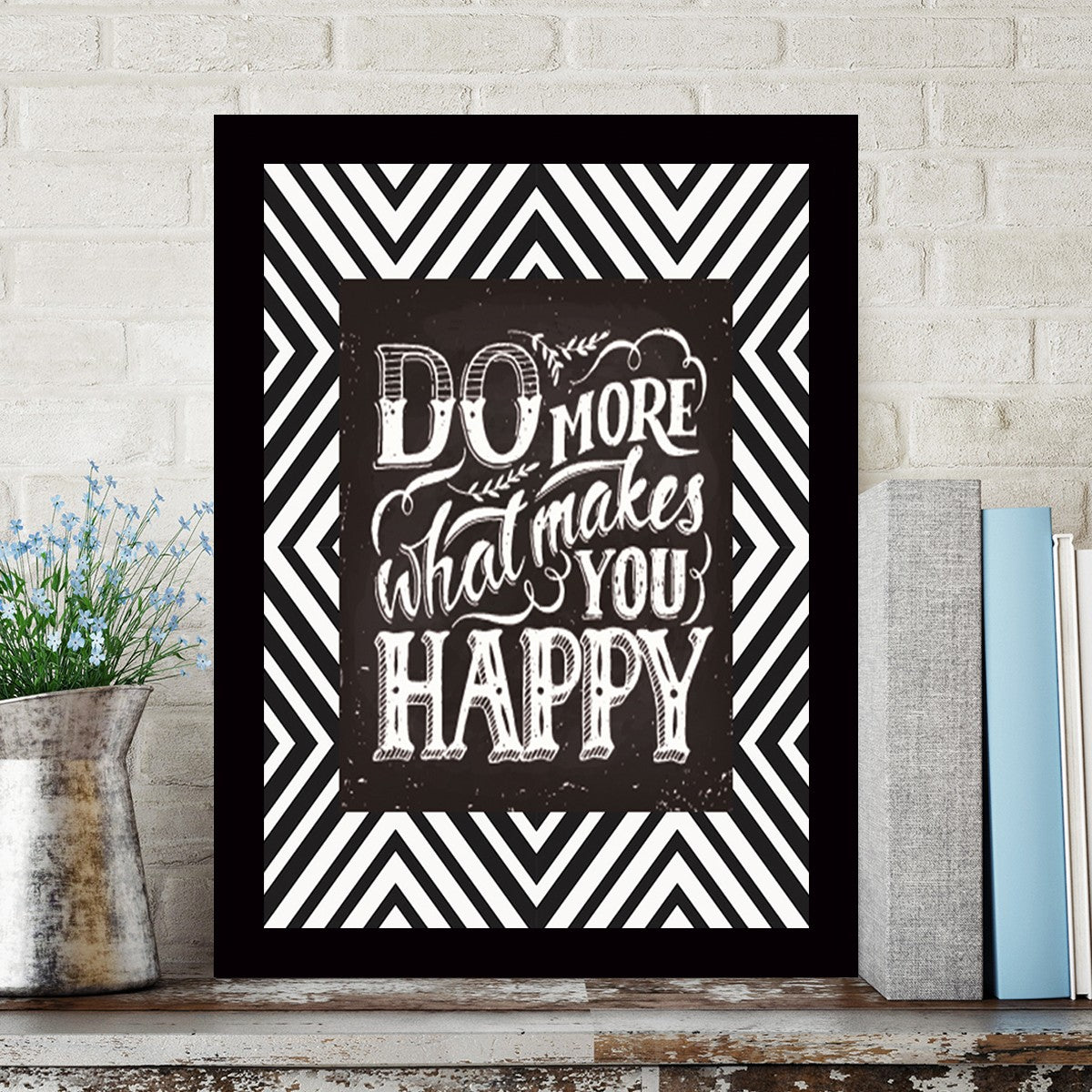 Quadro Decorativo MDF Emoldurado - Arte Multicolor 24x29cm com Moldura de Madeira 2cm