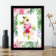 Quadro Decorativo MDF Emoldurado - Arte Multicolor 24x29cm com Moldura de Madeira 2cm