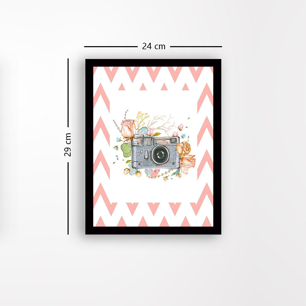 Quadro Decorativo MDF Emoldurado - Arte Multicolor 24x29cm com Moldura de Madeira 2cm