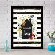 Quadro Decorativo MDF Emoldurado - Arte Multicolor 24x29cm com Moldura de Madeira 2cm