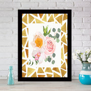 Quadro Decorativo MDF Emoldurado - Arte Multicolor 24x29cm com Moldura de Madeira 2cm