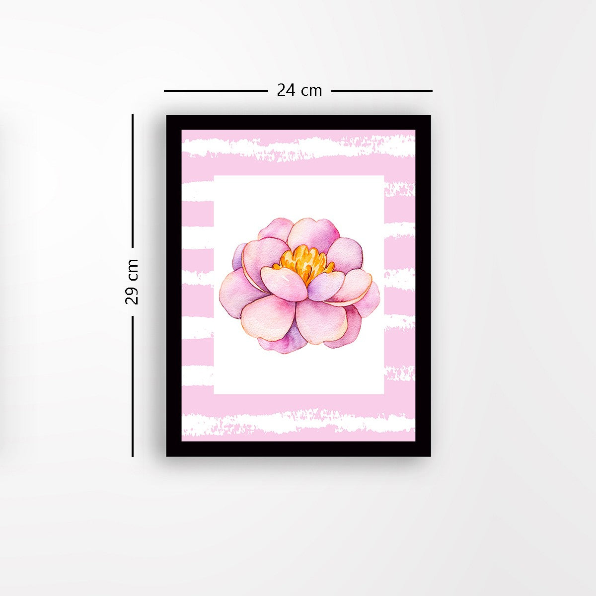 Quadro Decorativo MDF Emoldurado - Arte Multicolor 24x29cm com Moldura de Madeira 2cm