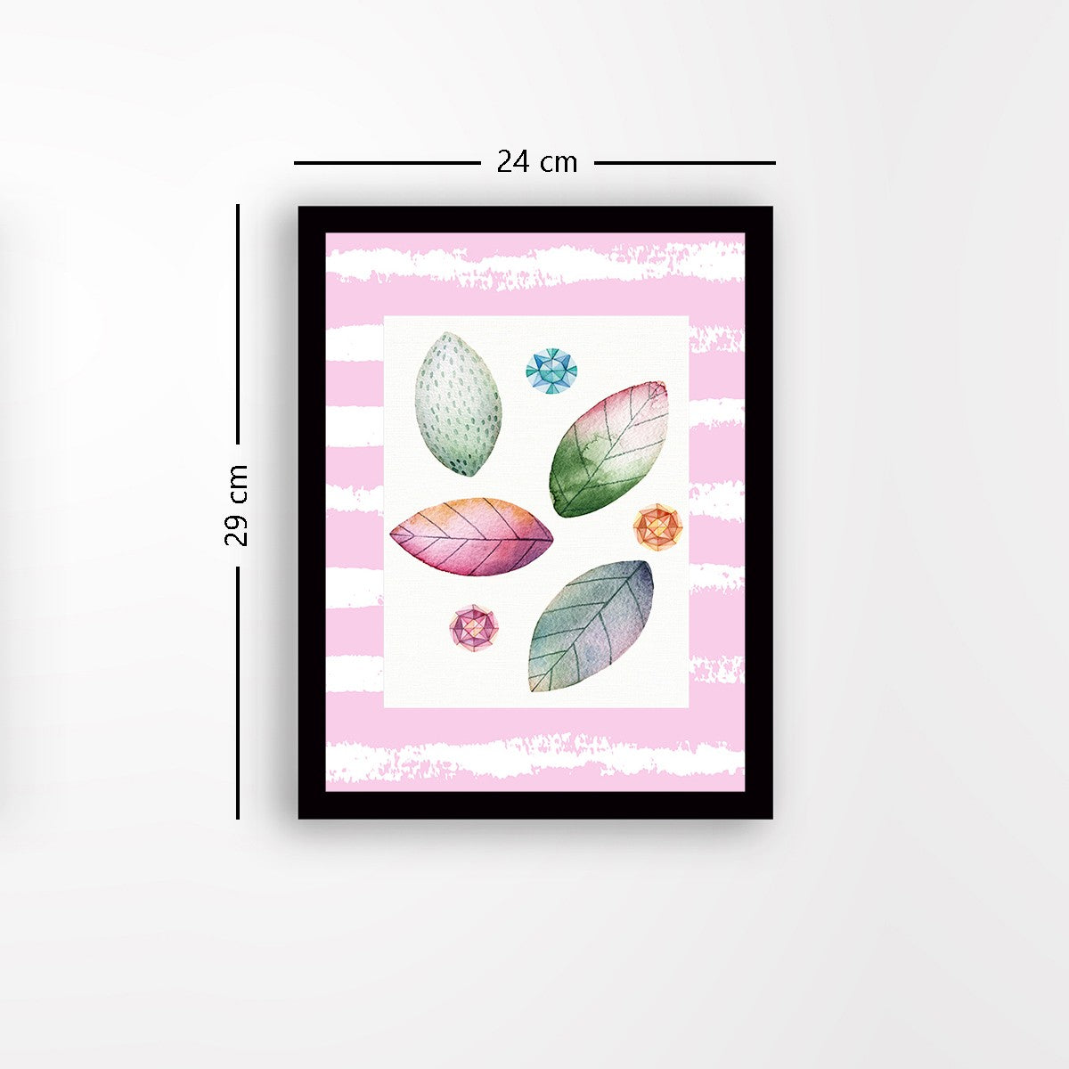 Quadro Decorativo MDF Emoldurado - Arte Multicolor 24x29cm com Moldura de Madeira 2cm