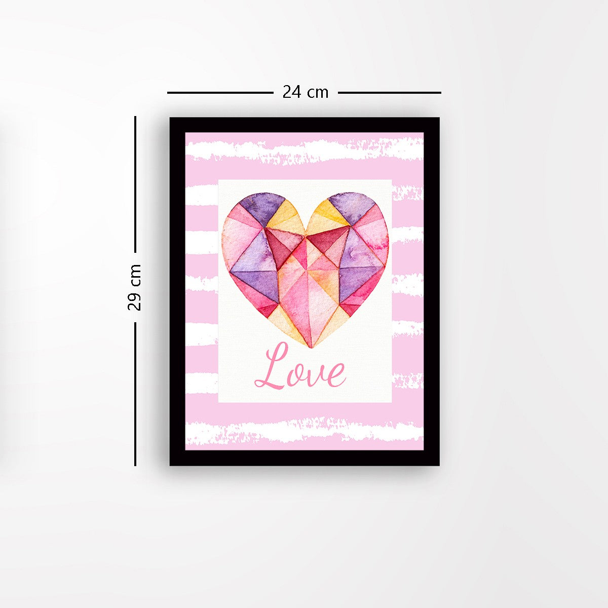 Quadro Decorativo MDF Emoldurado - Arte Multicolor 24x29cm com Moldura de Madeira 2cm