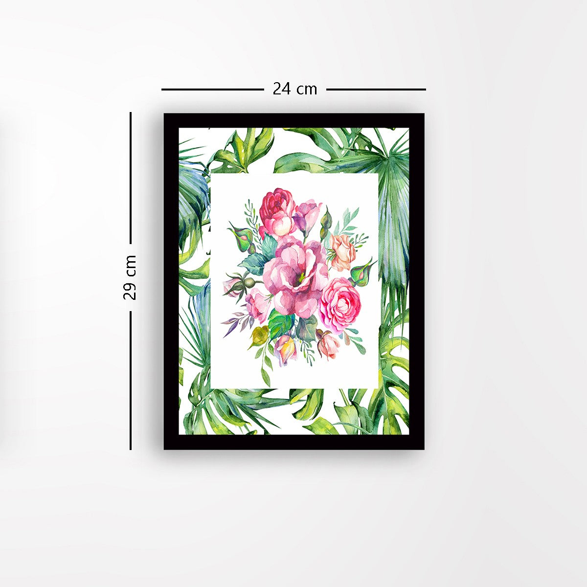 Quadro Decorativo MDF Emoldurado - Arte Multicolor 24x29cm com Moldura de Madeira 2cm