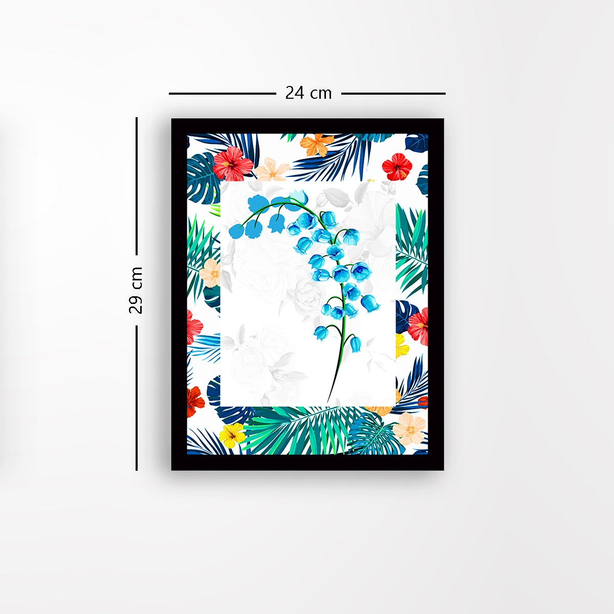 Quadro Decorativo MDF Emoldurado - Arte Multicolor 24x29cm com Moldura de Madeira 2cm