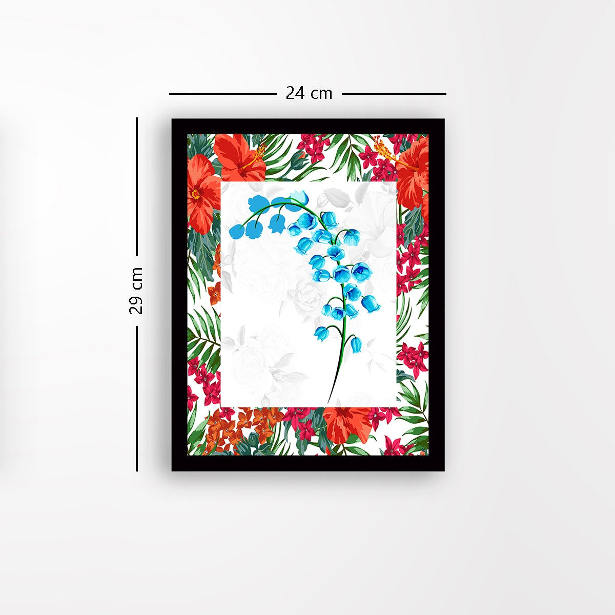 Quadro Decorativo MDF Emoldurado - Arte Multicolor 24x29cm com Moldura de Madeira 2cm