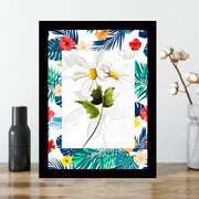 Quadro Decorativo MDF Emoldurado - Arte Multicolor 24x29cm com Moldura de Madeira 2cm