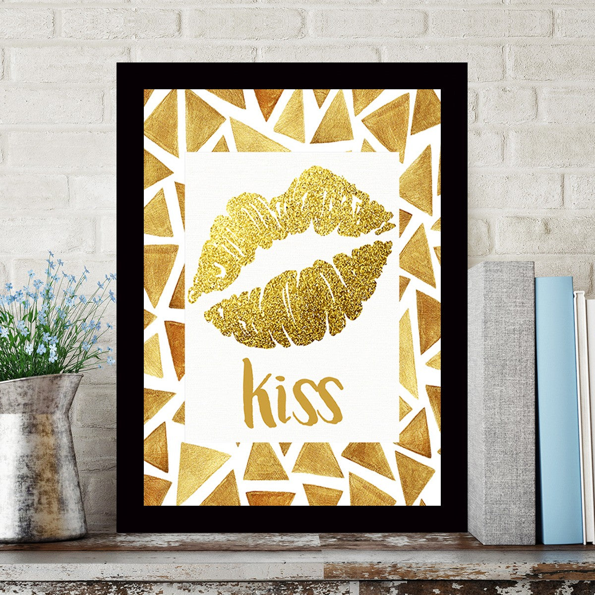 Quadro Decorativo MDF Emoldurado - Arte Multicolor 24x29cm com Moldura de Madeira 2cm