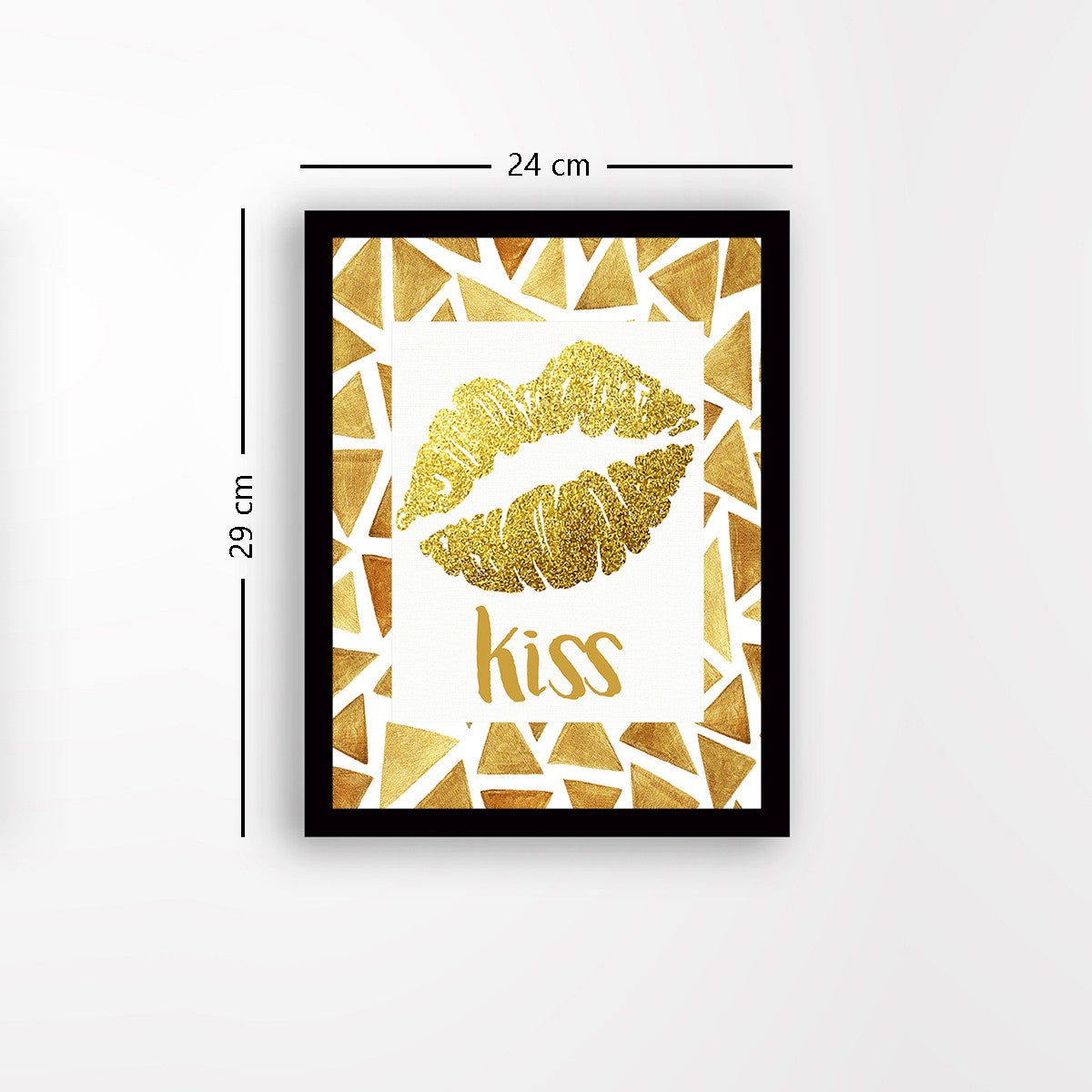 Quadro Decorativo MDF Emoldurado - Arte Multicolor 24x29cm com Moldura de Madeira 2cm