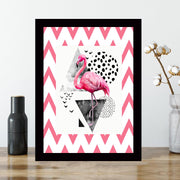 Quadro Decorativo MDF Emoldurado - Arte Multicolor 24x29cm com Moldura de Madeira 2cm