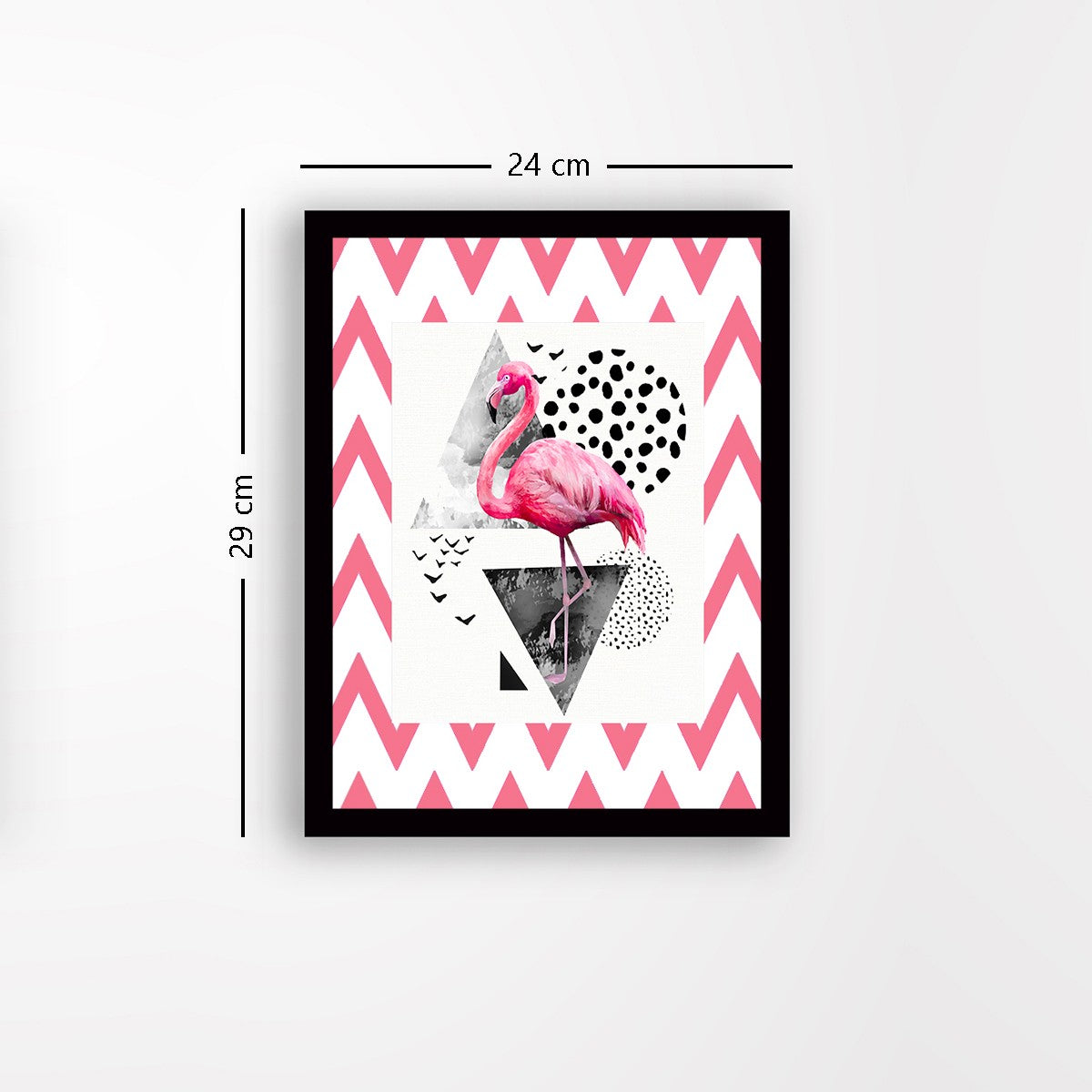 Quadro Decorativo MDF Emoldurado - Arte Multicolor 24x29cm com Moldura de Madeira 2cm