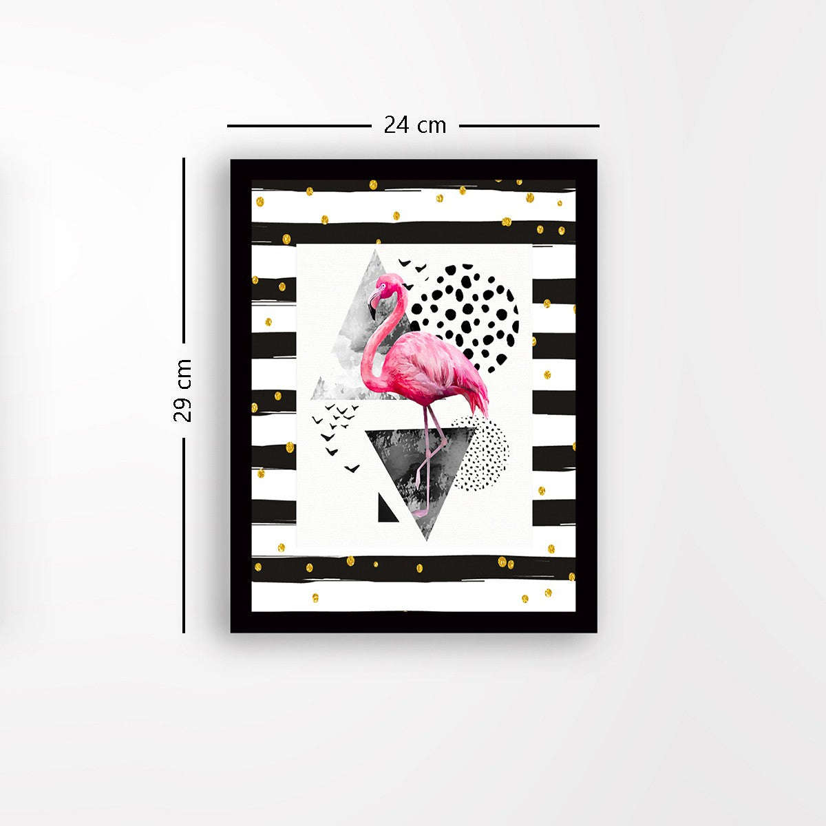 Quadro Decorativo MDF Emoldurado - Arte Multicolor 24x29cm com Moldura de Madeira 2cm