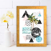 Quadro Decorativo MDF Emoldurado - Arte Multicolor 24x29cm com Moldura de Madeira 2cm