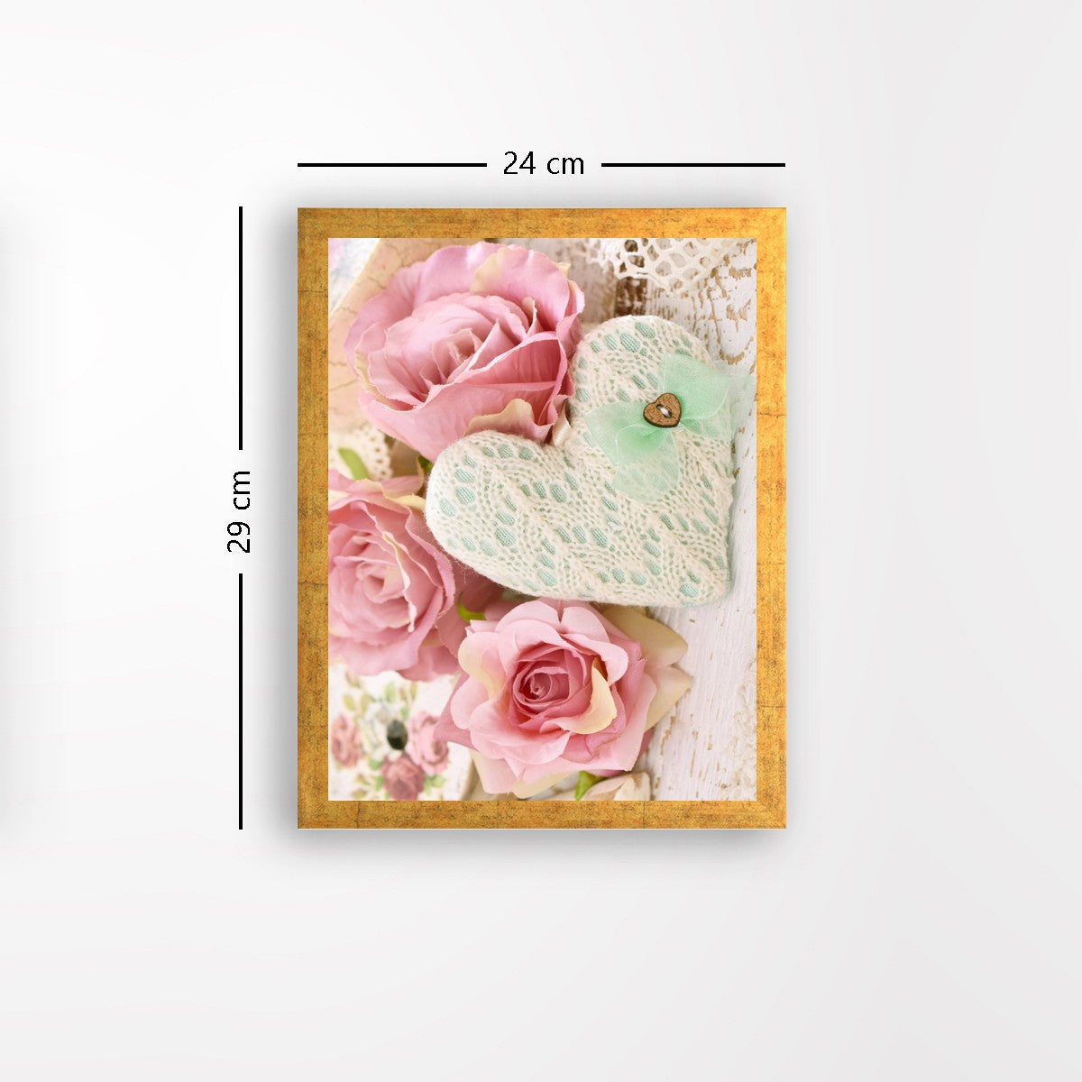 Quadro Decorativo MDF Emoldurado - Arte Multicolor 24x29cm com Moldura de Madeira 2cm