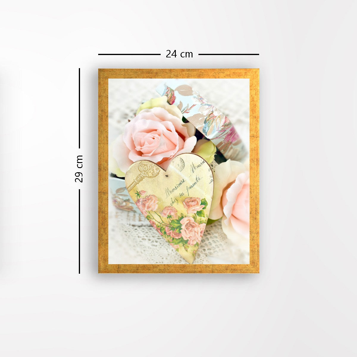 Quadro Decorativo MDF Emoldurado - Arte Multicolor 24x29cm com Moldura de Madeira 2cm