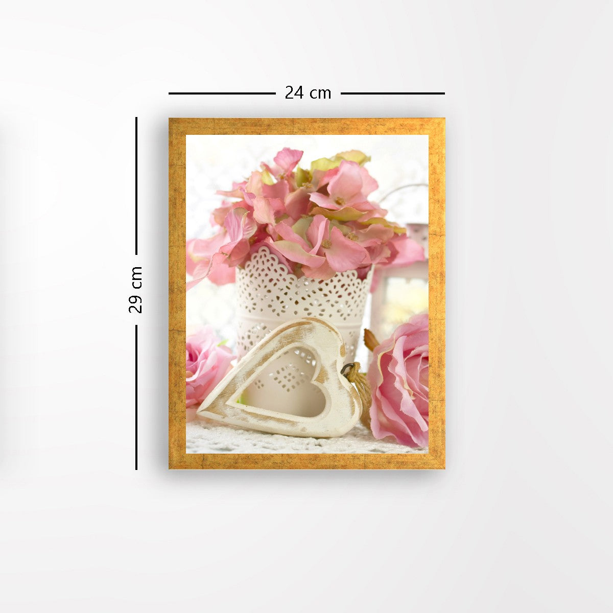 Quadro Decorativo MDF Emoldurado - Arte Multicolor 24x29cm com Moldura de Madeira 2cm