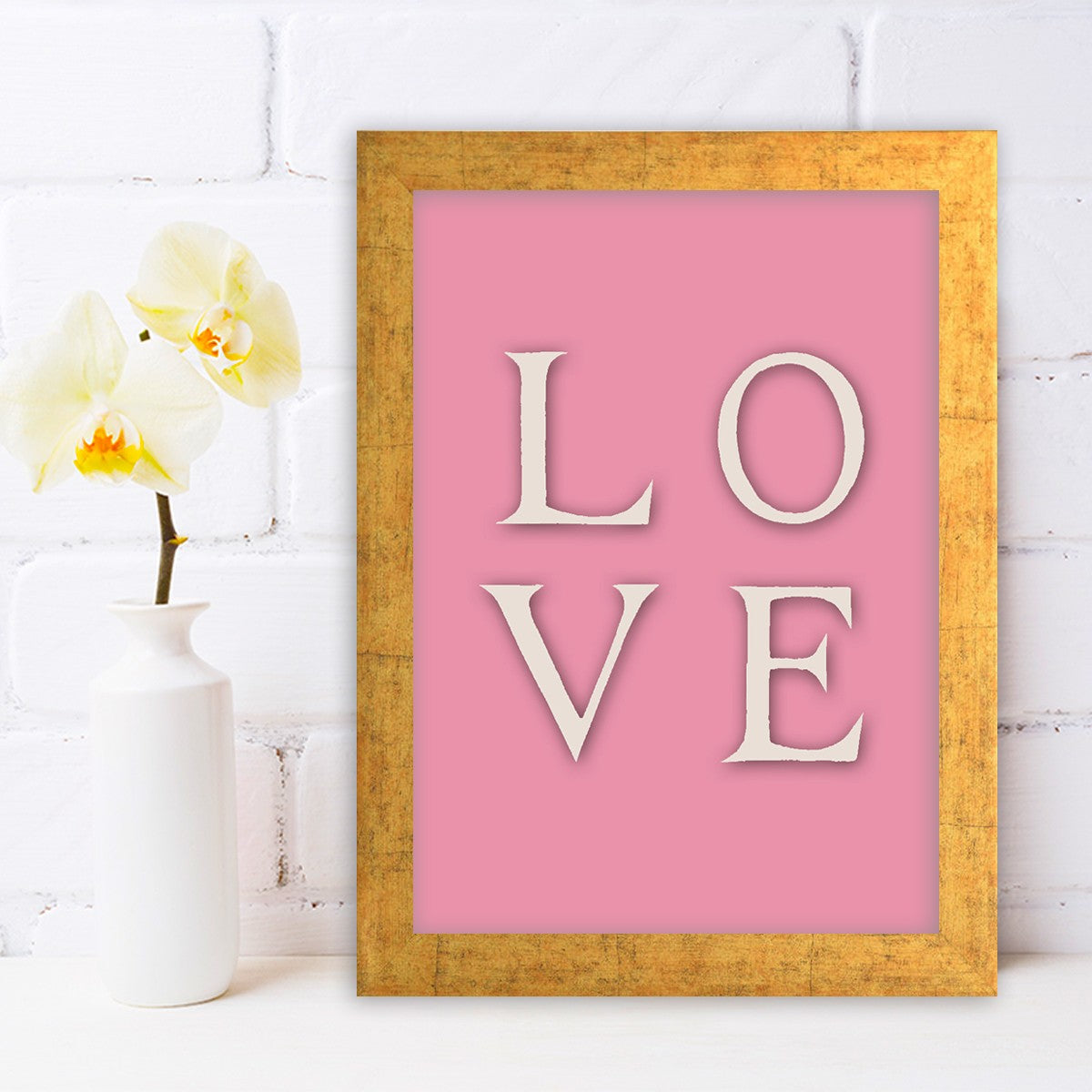 Quadro Decorativo MDF Emoldurado - Arte Multicolor 24x29cm com Moldura de Madeira 2cm